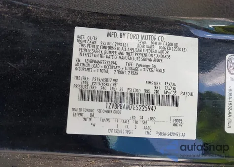 2014 Ford Mustang V6 из США, поврежденный, VIN 1ZVBP8AM7E5225947